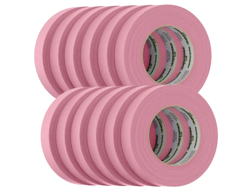 FrogTape CP 325 Medium-High Adhesion Masking Tape - 24MM x 55M x 12-Pack - Pink - Rated f/325°F
