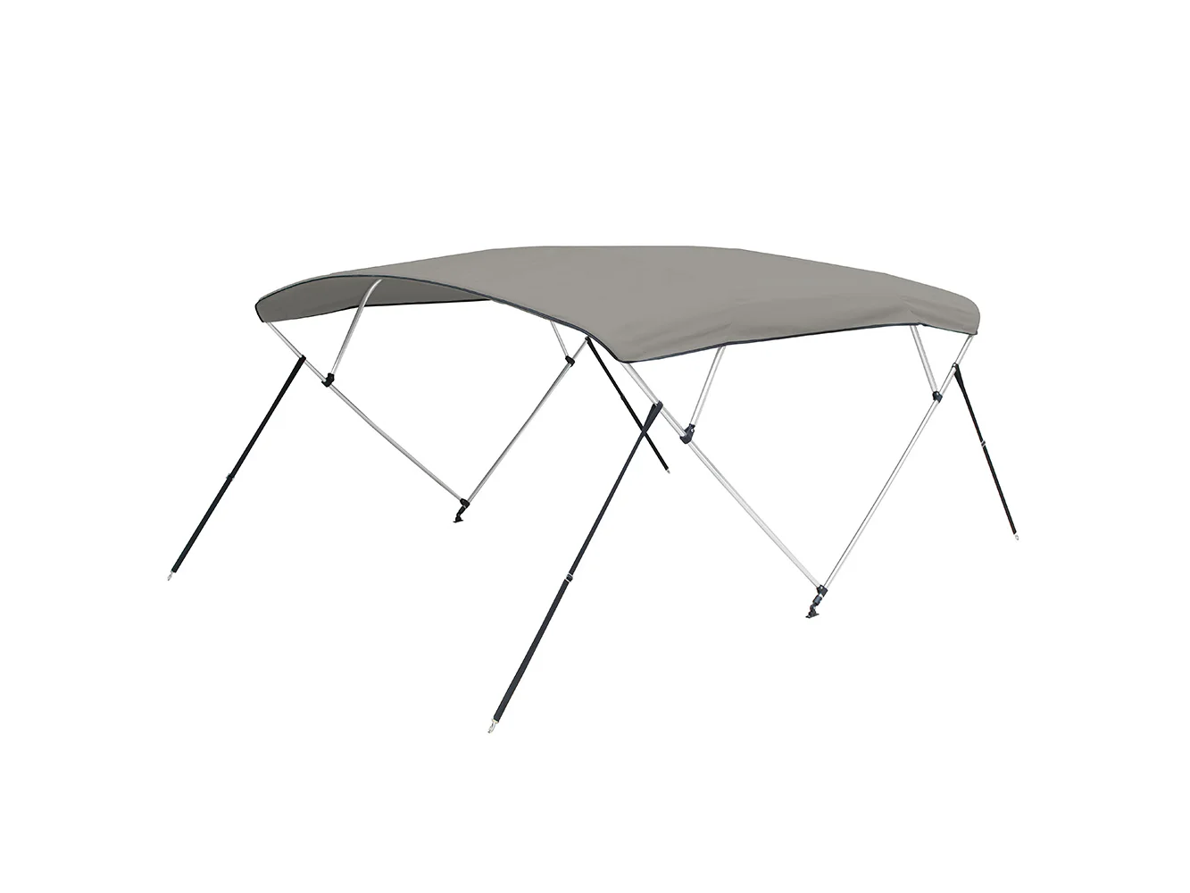 Carver 3 Bow 5487U Bimini Top with Boot - Cadet Grey Acrylic