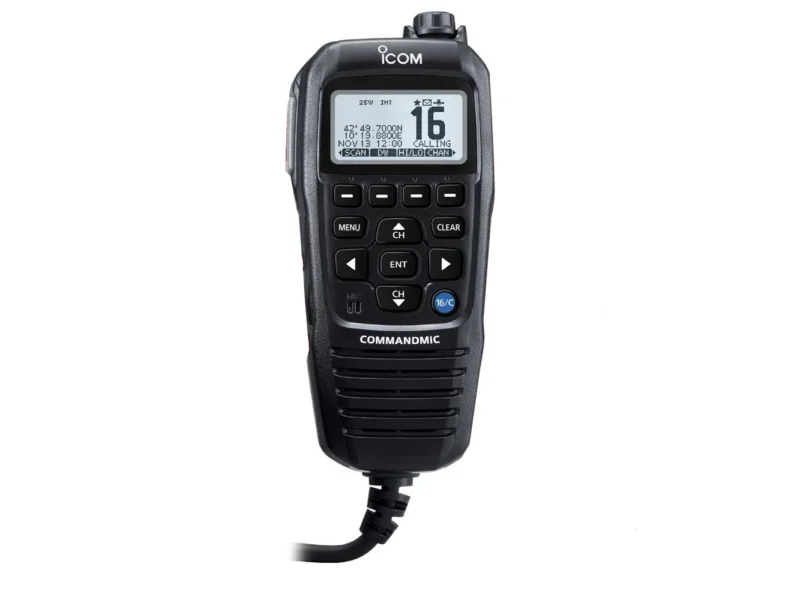 Icom HM195 CommandMic™ IV with White BlackLit LCD - Black