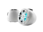 JL Audio M3 VeX™ Series 6.5" Enclosed Coaxial Speakers w/RGB LED Lighting & White Sports Grilles - M3-650VEX-Gw-S-Gw-i