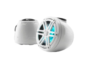 JL Audio M3 VeX™ Series 6.5" Enclosed Coaxial Speakers w/RGB LED Lighting & White Sports Grilles - M3-650VEX-Gw-S-Gw-i