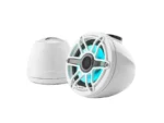 JL Audio M6 VeX™ Series 6.5" Enclosed Coaxial Speakers w/RGB LED Lighting & White Sports Grilles - M6-650VEX-Gw-S-GwGw-i