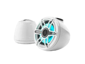 JL Audio M6 VeX™ Series 6.5" Enclosed Coaxial Speakers w/RGB LED Lighting & White Sports Grilles - M6-650VEX-Gw-S-GwGw-i