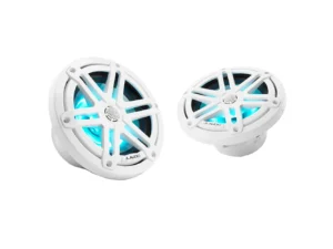 JL Audio M3 Series 6.5" Marine Coaxial Speakers w/Gloss White Sport Grilles w/RGB LED Lighting - M3-650X-S-Gw-i