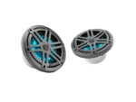 JL Audio M3 Series 6.5" Marine Coaxial Speakers w/Grey Metallic Sport Grilles w/RGB LED Lighting - M3-650X-S-Gm-i