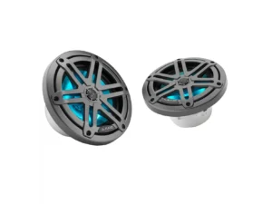 JL Audio M3 Series 6.5" Marine Coaxial Speakers w/Grey Metallic Sport Grilles w/RGB LED Lighting - M3-650X-S-Gm-i