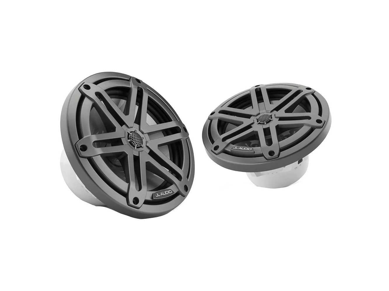 JL Audio M3 Series 7.7" Marine Coaxial Speakers w/Grey Metallic Sport Grilles - M3-770X-S-Gm