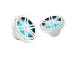 JL Audio M3 Series 7.7" Marine Coaxial Speakers w/Gloss White Sport Grilles w/RGB LED Lighting - M3-770X-S-Gw-i