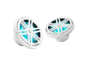 JL Audio M3 Series 7.7" Marine Coaxial Speakers w/Gloss White Sport Grilles w/RGB LED Lighting - M3-770X-S-Gw-i