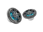 JL Audio M3 Series 7.7" Marine Coaxial Speakers w/Grey Metallic Sport Grilles w/RGB LED Lighting - M3-770X-S-Gm-i