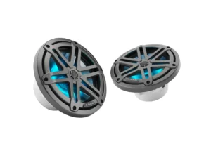 JL Audio M3 Series 7.7" Marine Coaxial Speakers w/Grey Metallic Sport Grilles w/RGB LED Lighting - M3-770X-S-Gm-i