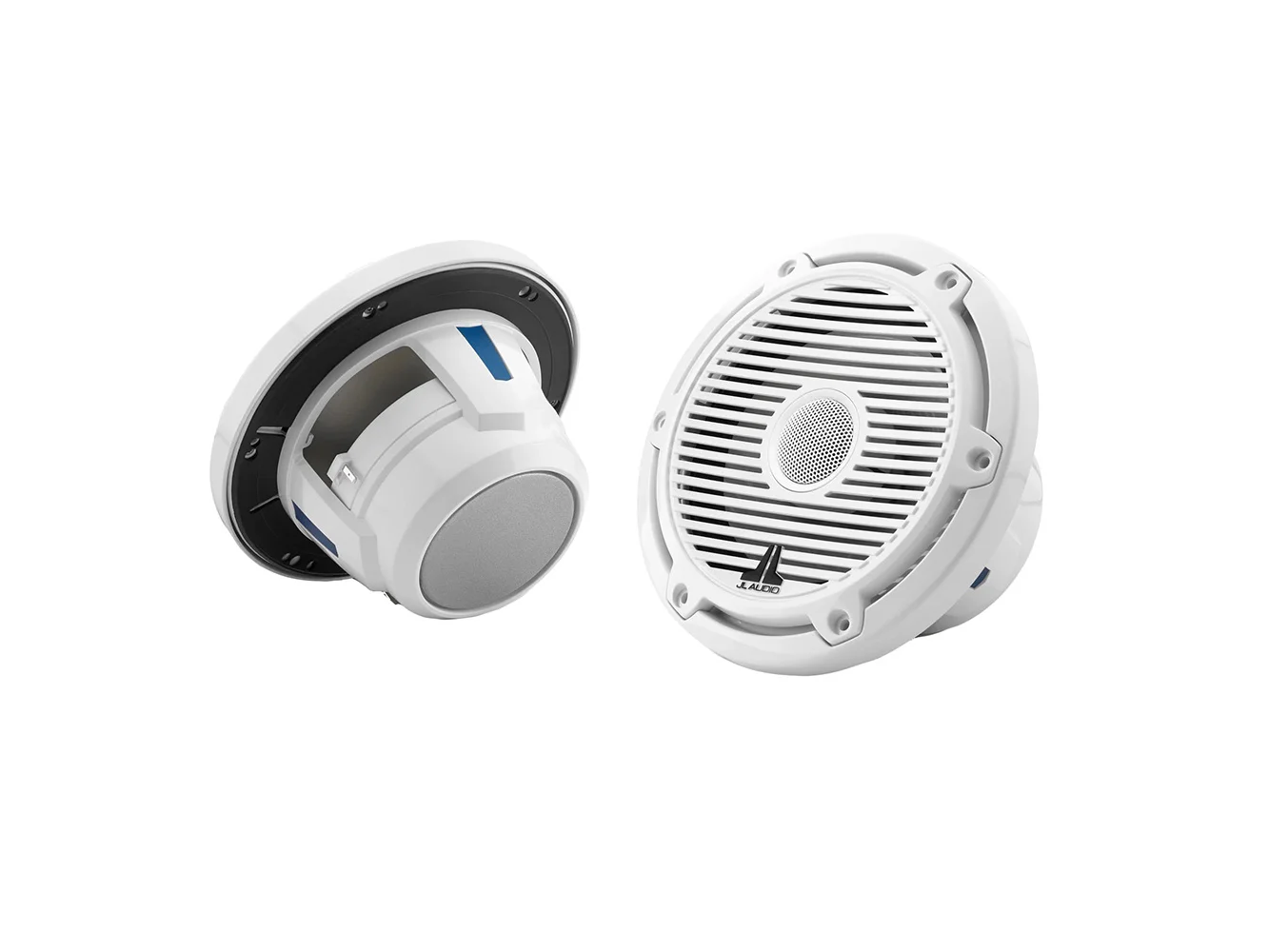 JL Audio M6 Series 6.5" Marine Coaxial Speakers w/Gloss White Classic Grille - M6-650X-C-3Gw