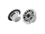 JL Audio M6 Series 6.5" Marine Coaxial Speakers w/Gloss White Sport Grille - M6-650X-S-GwGw