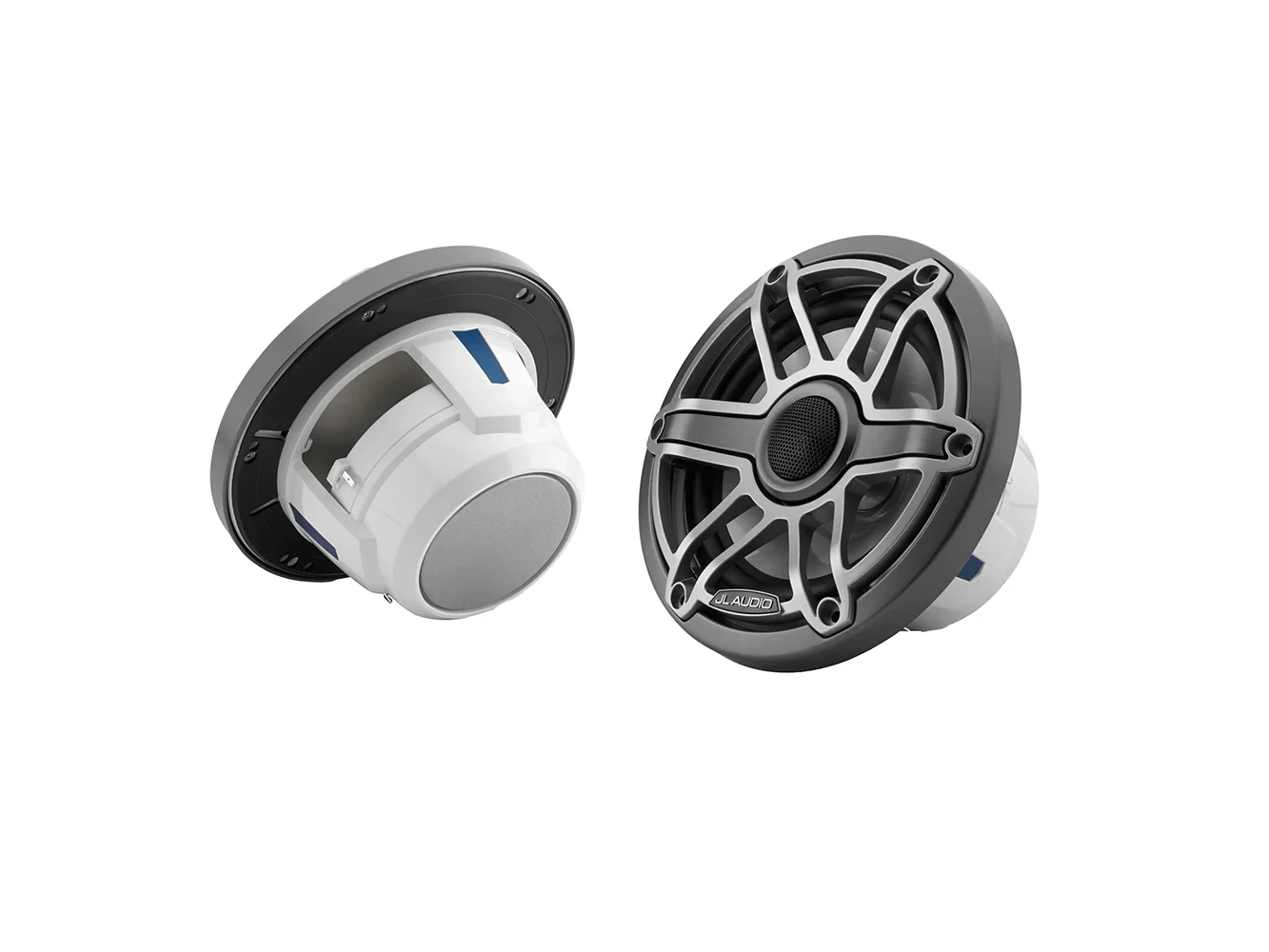 JL Audio M6 Series 6.5" Marine Coaxial Speakers w/Titanium Sport Grille - M6-650X-S-GmTi