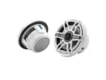 JL Audio M6 Series 7.7" Marine Coaxial Speakers w/Gloss White Sport Grille - M6-770X-S-GwGw