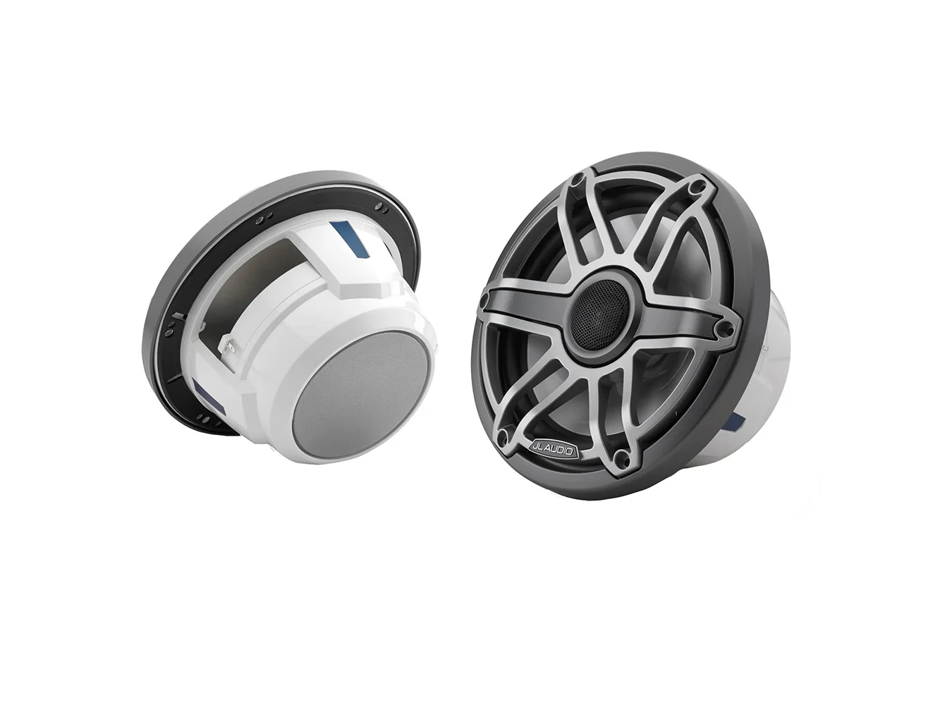 JL Audio M6 Series 7.7" Marine Coaxial Speakers w/Titanium Sport Grille - M6-770X-S-GmTi