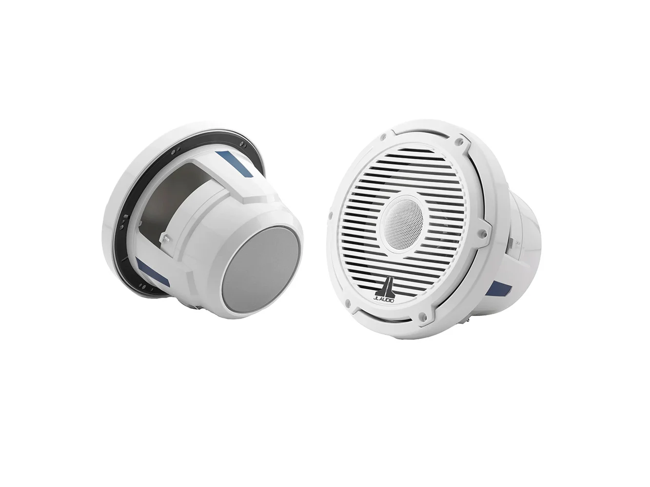 JL Audio M6 Series 8.8" Marine Coaxial Speakers w/Gloss White Classic Grille - M6-880X-C-3Gw