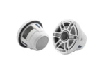 JL Audio M6 Series 8.8" Marine Coaxial Speakers w/Gloss White Sport Grille - M6-880X-S-GwGw
