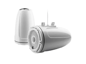 JL Audio M6 Series 7.7" Enclosed Tower Coaxial System w/Gloss White Classic Grille - M6-770ETXv3-Gw-C-3Gw