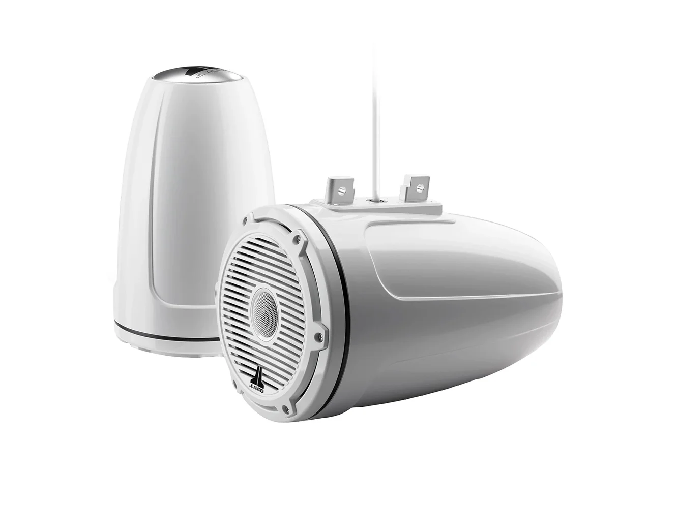 JL Audio M6 Series 7.7" Enclosed Tower Coaxial System w/Gloss White Classic Grille - M6-770ETXv3-Gw-C-3Gw