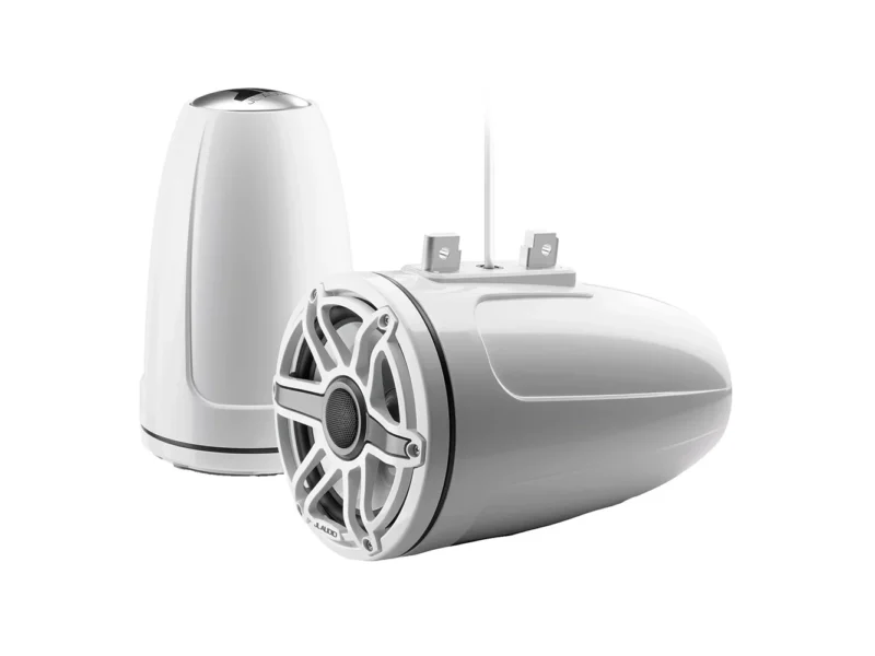 JL Audio M6 Series 7.7" Enclosed Tower Coaxial System w/Gloss White Sport Grille - M6-770ETXv3-Gw-S-GwGw