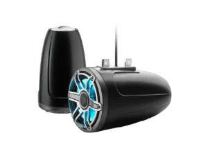 JL Audio M6 Series 7.7" Enclosed Tower Coaxial System w/Titanium Sport Grille & Transflective™ LED Lighting - M6-770ETXv3-Sb-S-GmTi-i