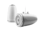 JL Audio M6 Series 8.8" Enclosed Tower Coaxial System w/Gloss White Classic Grille - M6-880ETXv3-Gw-C-3Gw
