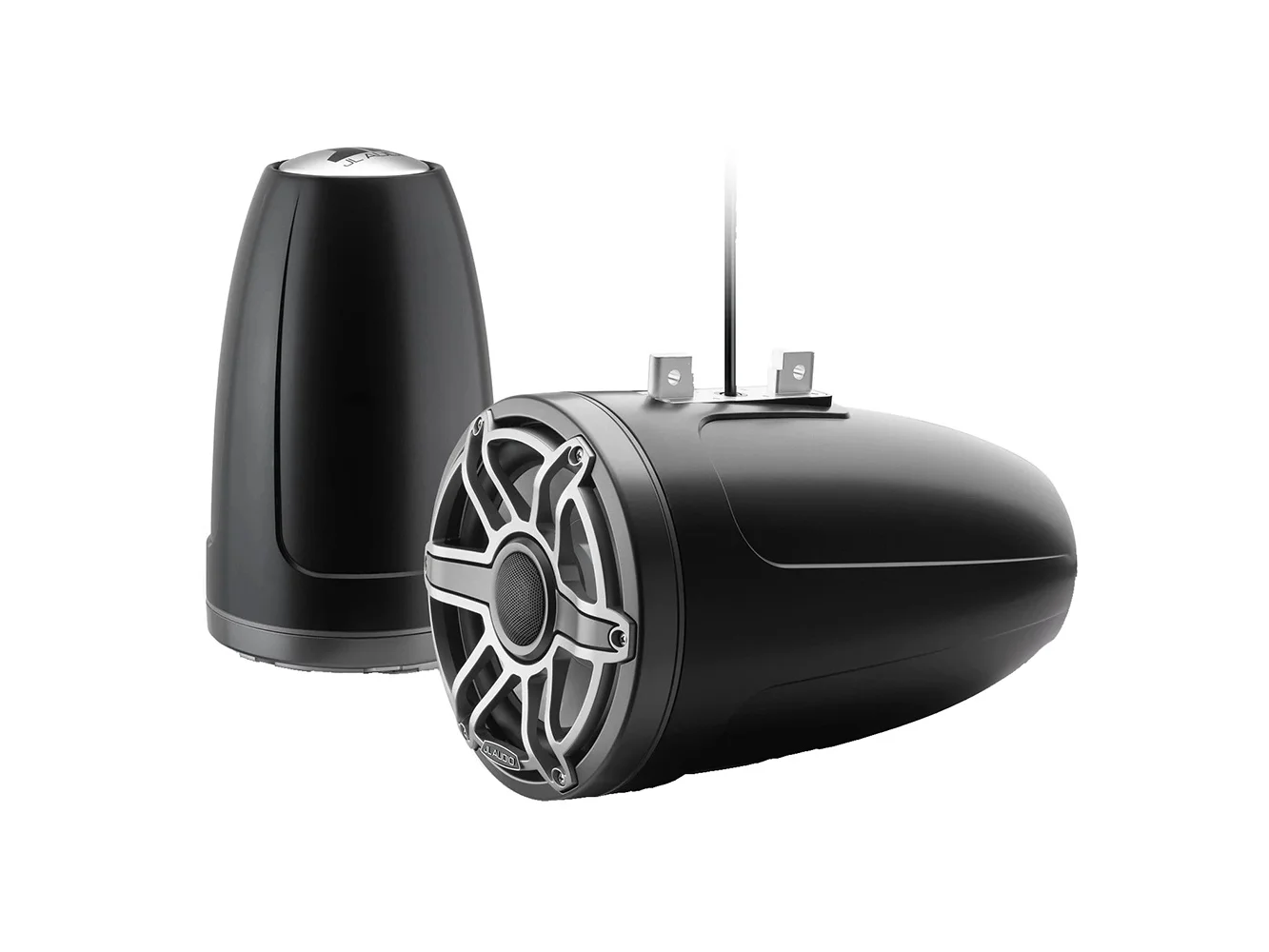 JL Audio M6 Series 8.8" Enclosed Tower Coaxial System w/Titanium Sport Grille - M6-880ETXv3-Sb-S-GmTi