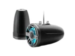 JL Audio M6 Series 8.8" Enclosed Tower Coaxial System w/Titanium Sport Grille & Transflective™ LED Lighting - M6-880ETXv3-Sb-S-GmTi-i