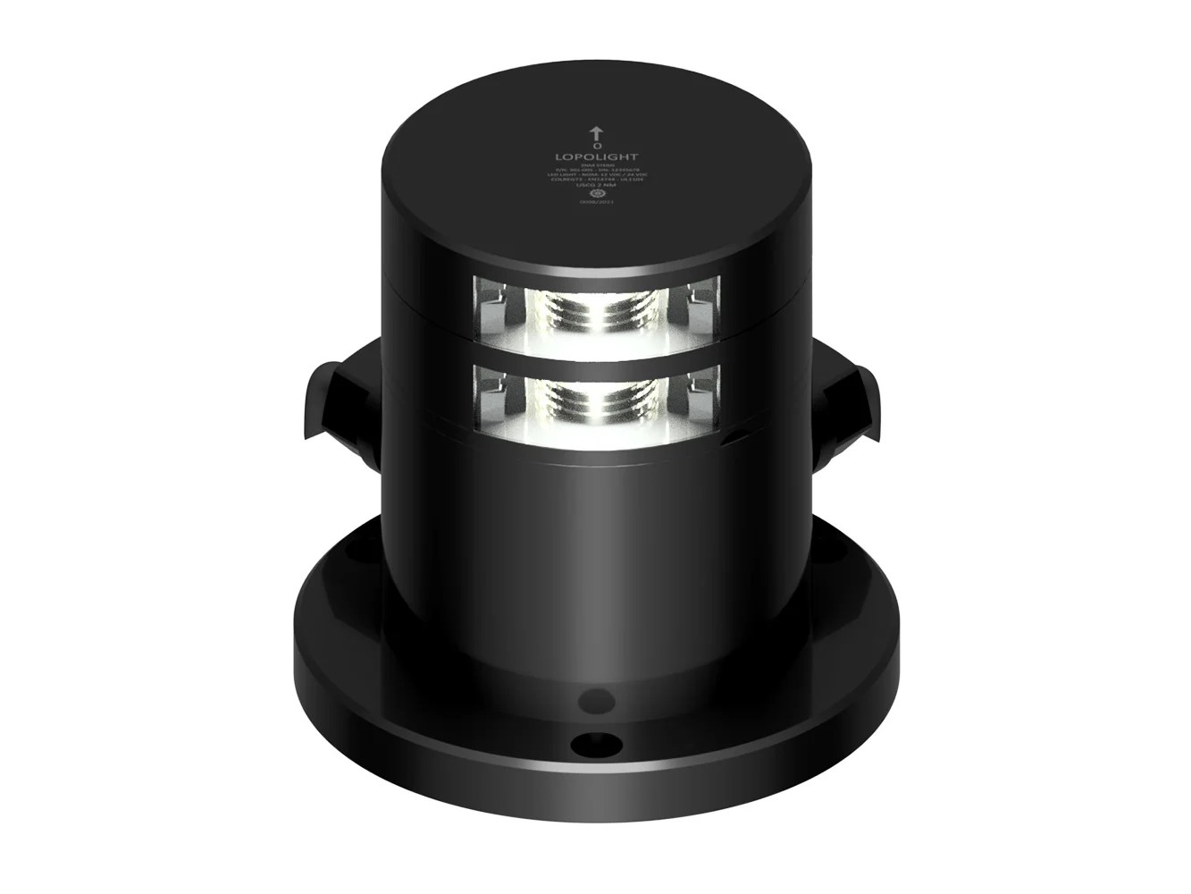 Lopolight 3nm Double Stacked Ice-Class Stern Light - Black