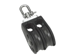Barton Marine Size 3 45mm Plain Bearing Pulley Block Double w/Swivel
