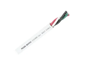 Pacer Round 4 Conductor Cable - 100' - 8/4 AWG - Black, Red, Green, & White