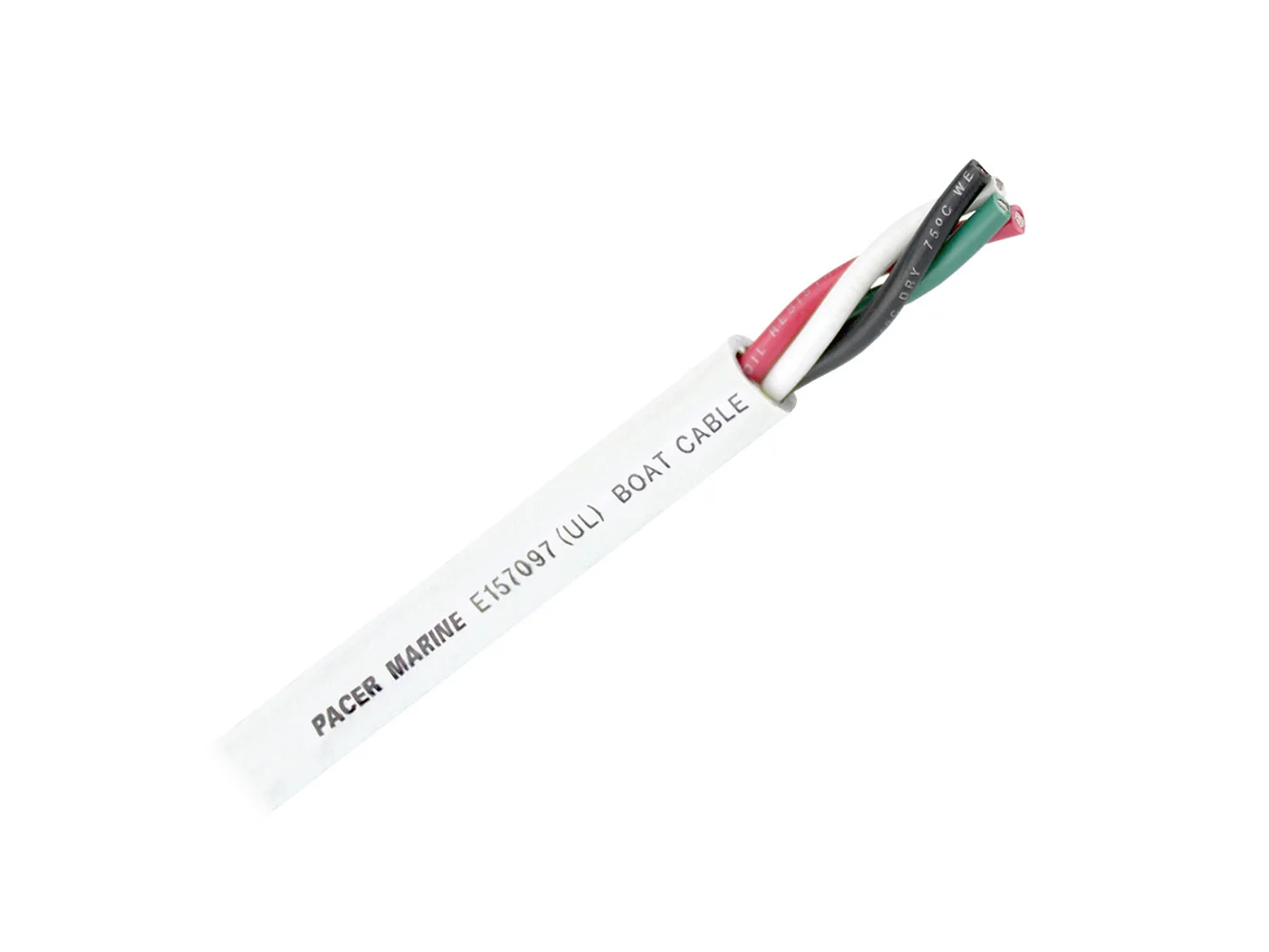 Pacer Round 4 Conductor Cable - 100' - 8/4 AWG - Black, Red, Green, & White