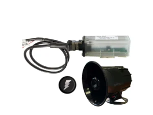 TALOS Remote Housing Lightning Detection System w/20' Cable & External Horn - Black Round Indicator & 45' Horn Cable