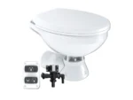 Commodore Quiet Flush Electric Toilet - Rear Macerator w/Solenoid Valve - Regular Size