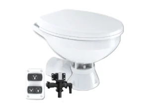 Commodore Quiet Flush Electric Toilet - Rear Macerator w/Solenoid Valve - Regular Size