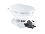 Commodore Quiet Flush Electric Toilet - Rear Macerator - Raw Water Pump - Regular Size