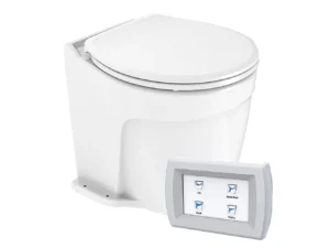 Commodore Deluxe Flush Electric Toilet w/Solenoid Valve - Fresh Water Pump