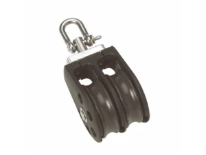 Barton Size 1 30mm Plain Bearing Pulley Block Double w/Swivel