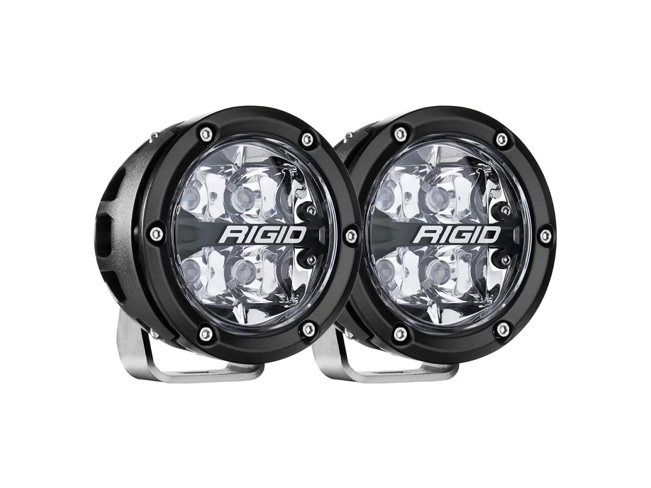 RIGID Industries 360-Series RGBW 4" Offroad Spot Beam w/RGBW Backlight Pods - Set of 2