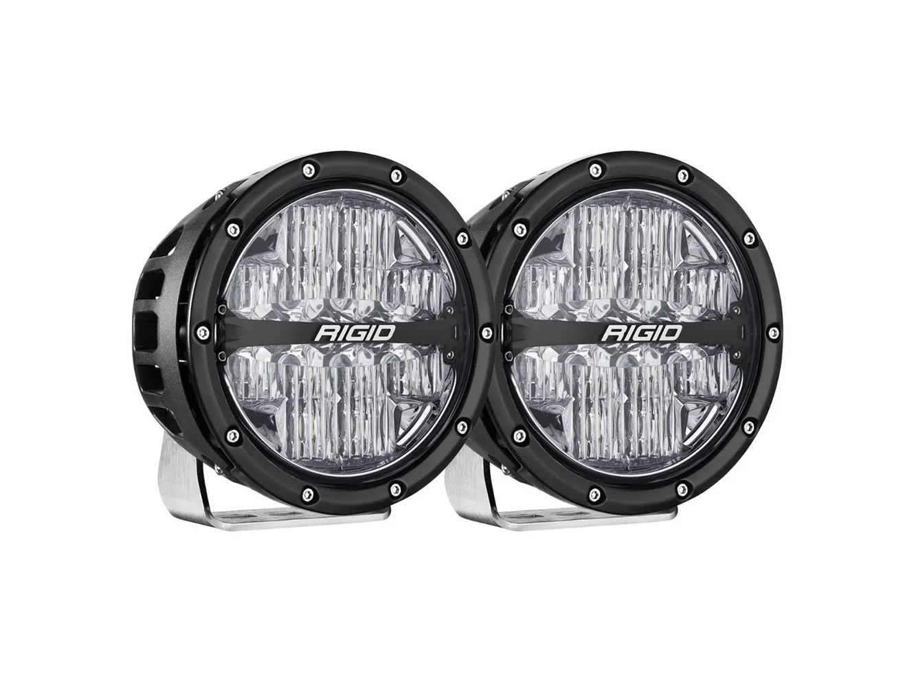 RIGID Industries 360-Series RGBW 6" Offroad Lamp Drive Beam w/RGBW Backlight Pods - Set of 2