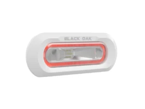 Black Oak Low Pro™ Marine Spreader Light - Flush Mount - White Housing - Red LED