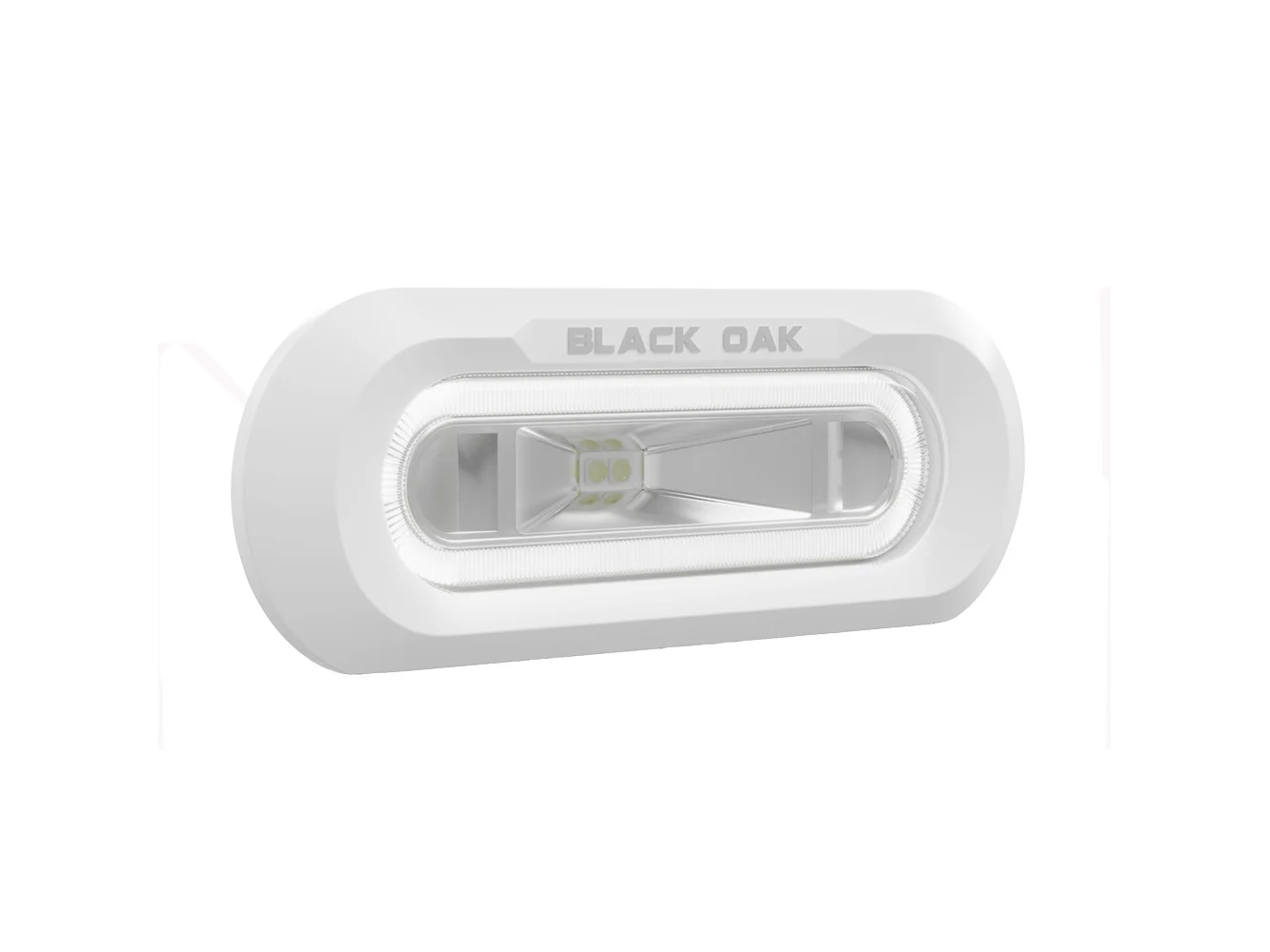 Black Oak Low Pro™ Marine Spreader Light - Flush Mount - White Housing - White LED