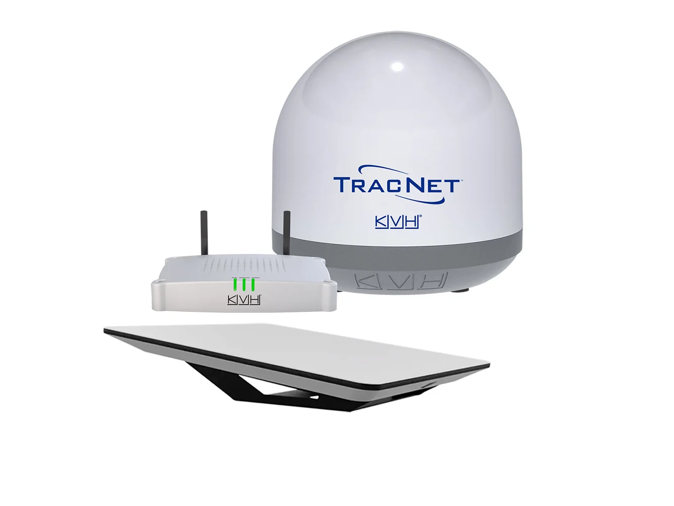 KVH HP Starlink Flat Panel Terminal Kit w/o Router & Ethernet Adapter w/TracNet Coastal Pro 5G/WiFi Compact Terminal