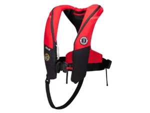 Mustang Atlas 190 DLX Open Ocean Inflatable PFD - Red/Black