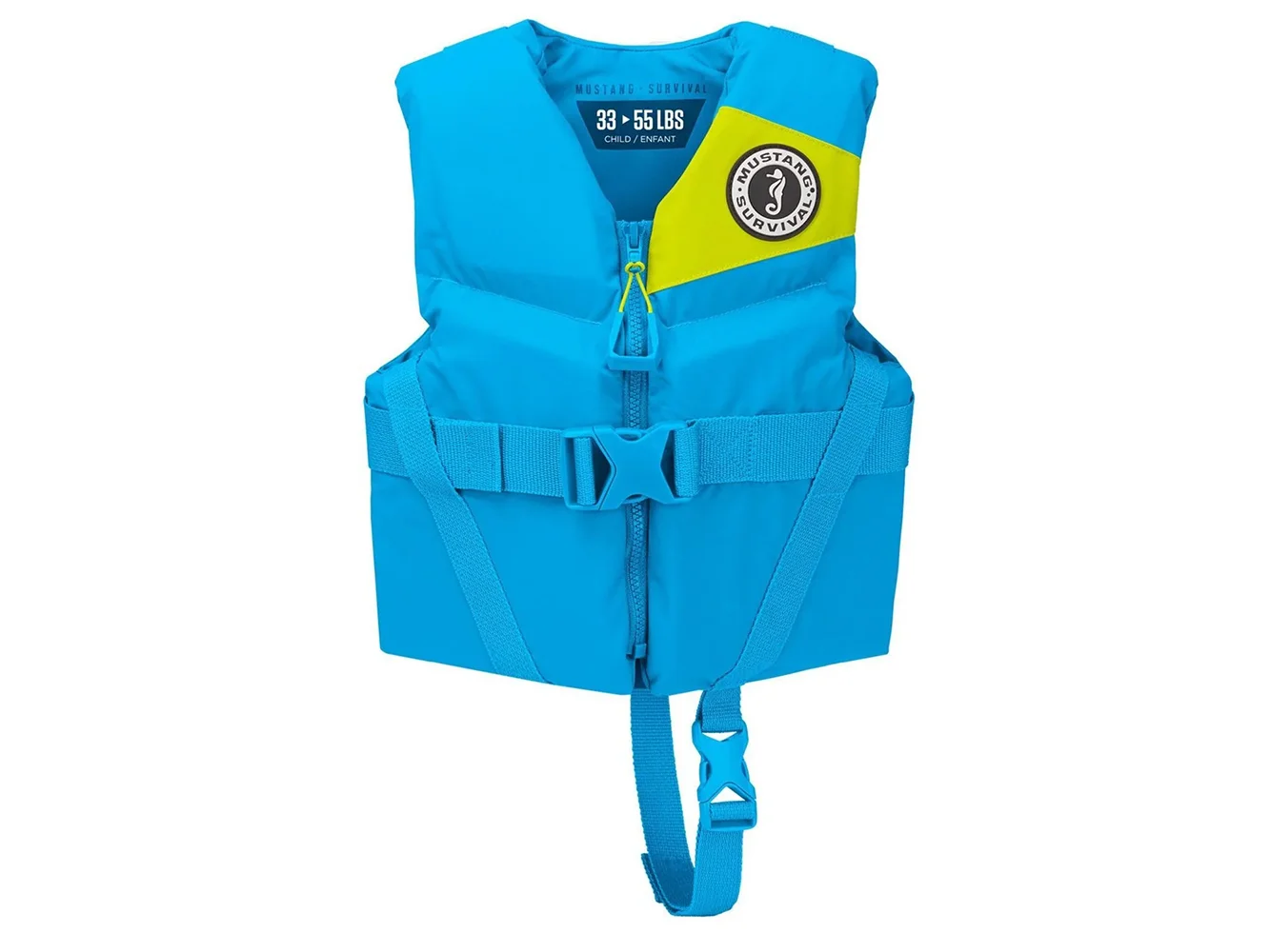 Mustang Child Rev Foam Life Vest - Azure Blue