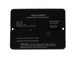 Safe-T-Alert 62 Series Marine Carbon Monoxide Alarm - 24V Flush Mount - Black