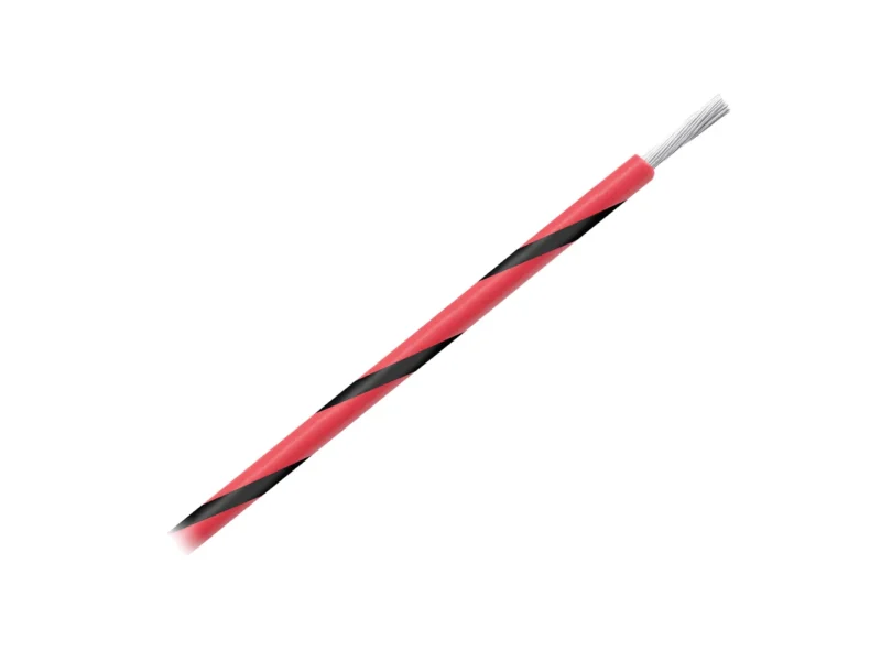 Pacer 14 AWG Gauge Striped Marine Wire 500' Spool - Red w/Black Stripe