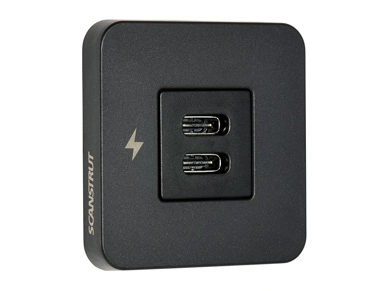 Scanstrut TILE USB-C Interior Charging Socket - 12/24V - Black Bezel