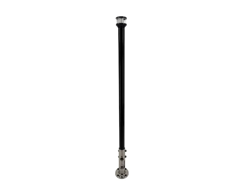 Seaview 24" Manually Folding Light Post w/316 Stainless Steel Base & LTBLED12C5 Navigation Light - Black